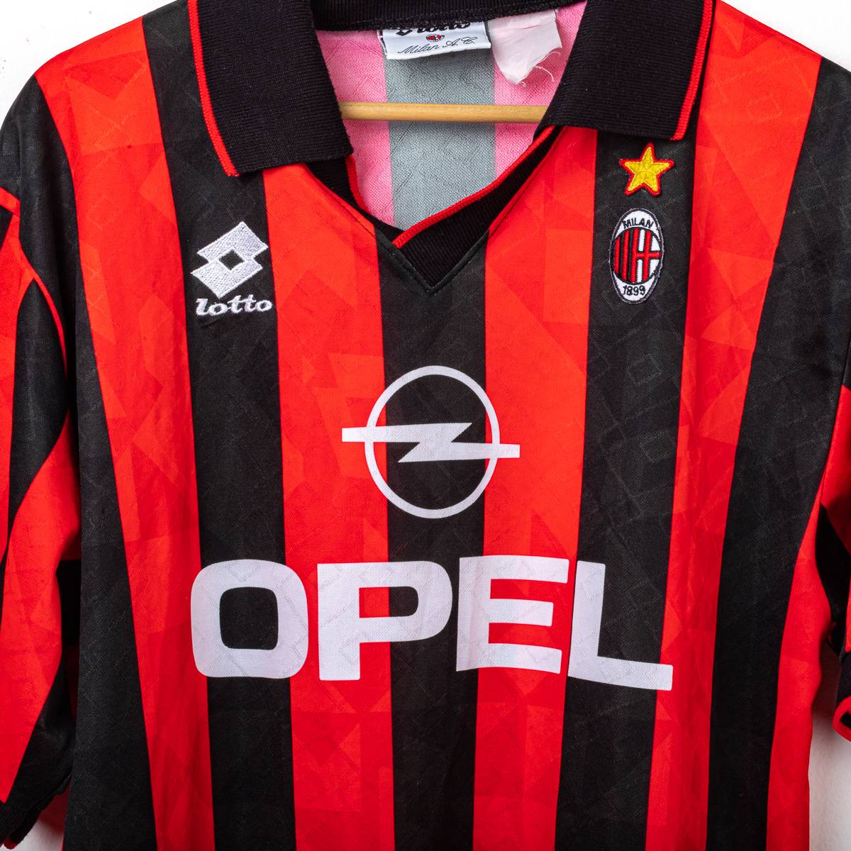 Maglia Home Milan Lotto Opel Maldini 3 1995/1996
