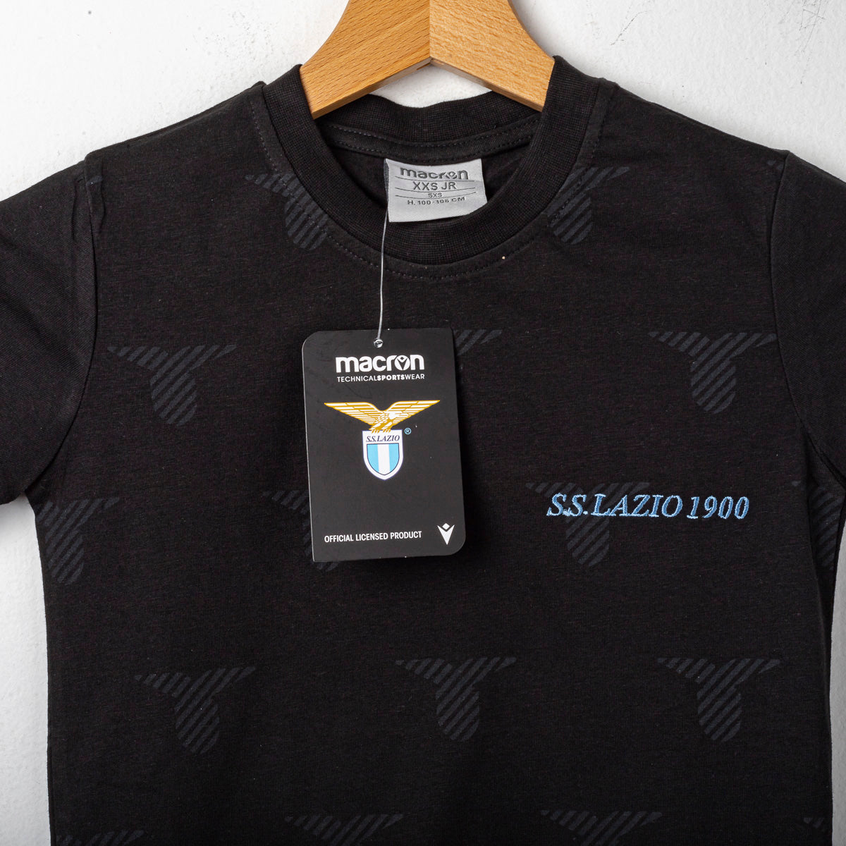 T-shirt Lazio Nera Macron Bambino 2020