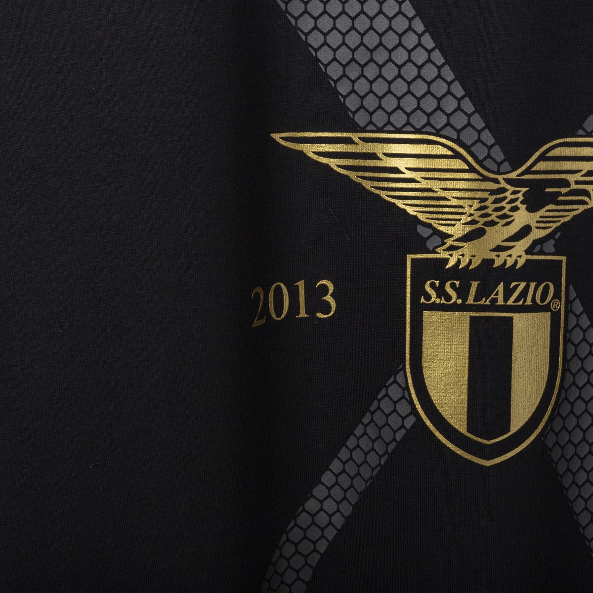 T-shirt SS Lazio Mizuno X Anniversary nera oro