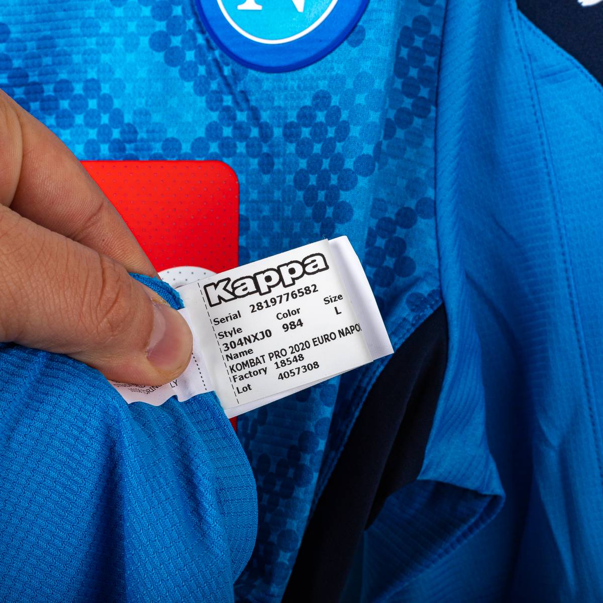 Maglia Napoli Home UEFA Kappa Mertens 14 ml 2019/2020