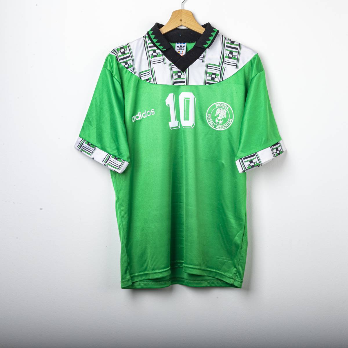 Nigeria Adidas Okocha 10 Home Shirt, 1994 World Cup USA