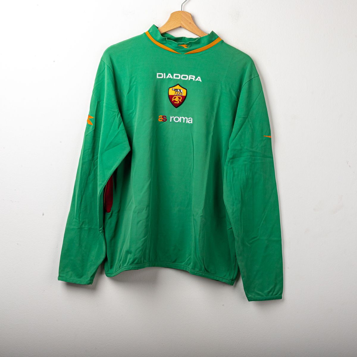 Maglia allenamento verde Roma Diadora 2004/2005