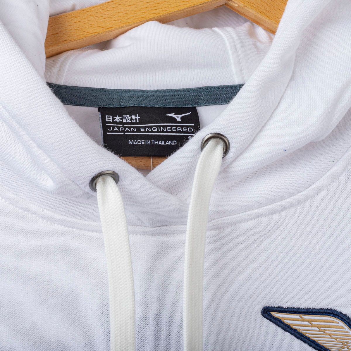 Felpa Cappuccio Bianca e Grigia Lazio Mizuno 2025/2026