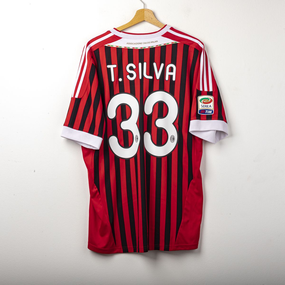 Maglia Home Milan Adidas Thiago Silva 33 2011/2012 XL