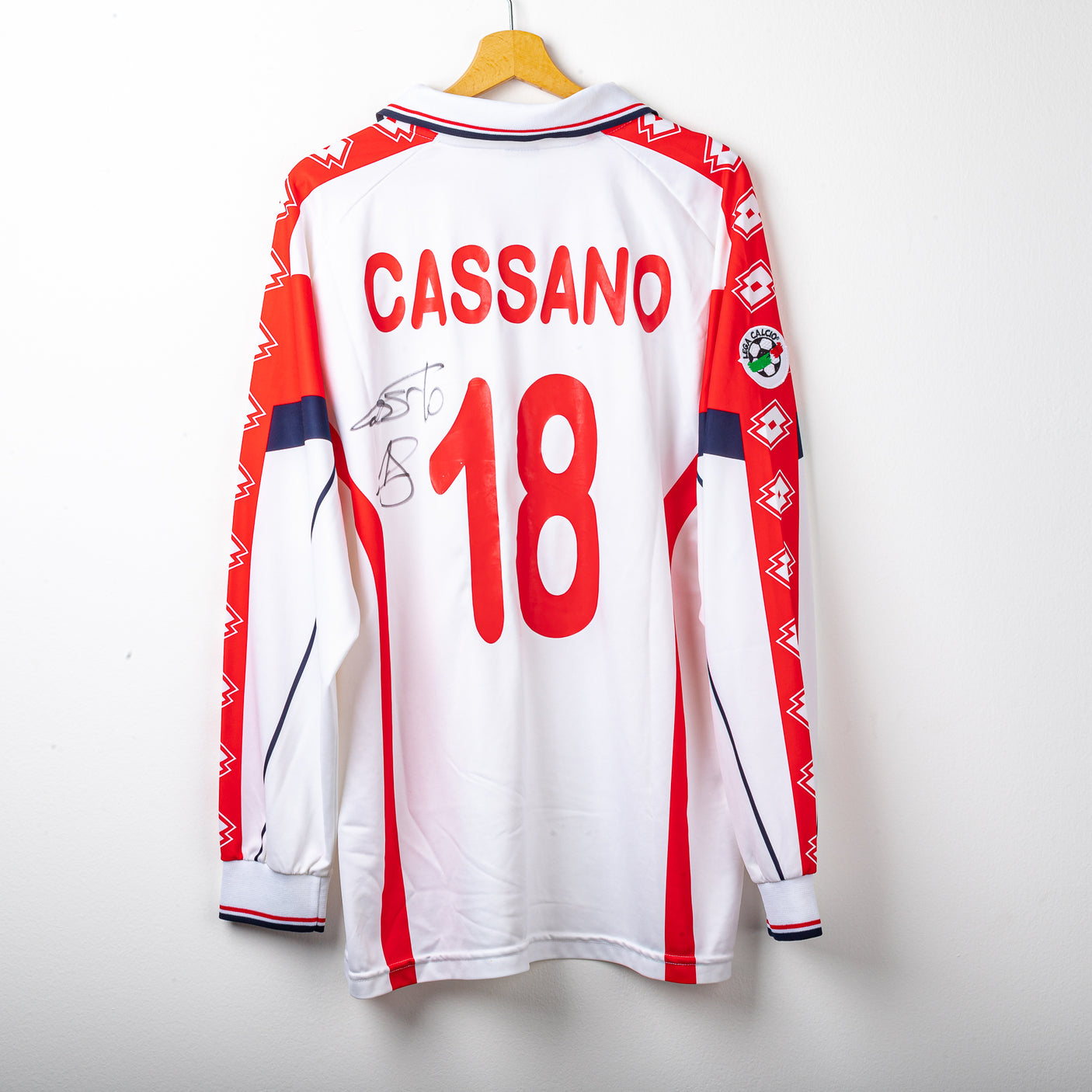 Maglia Home Bari Lotto Cassano 18 1999/2000 Autografata