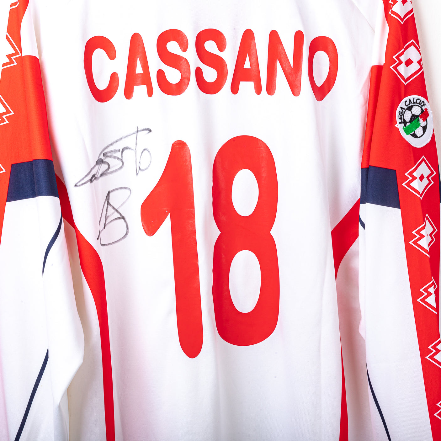 Maglia Home Bari Lotto Cassano 18 1999/2000 Autografata
