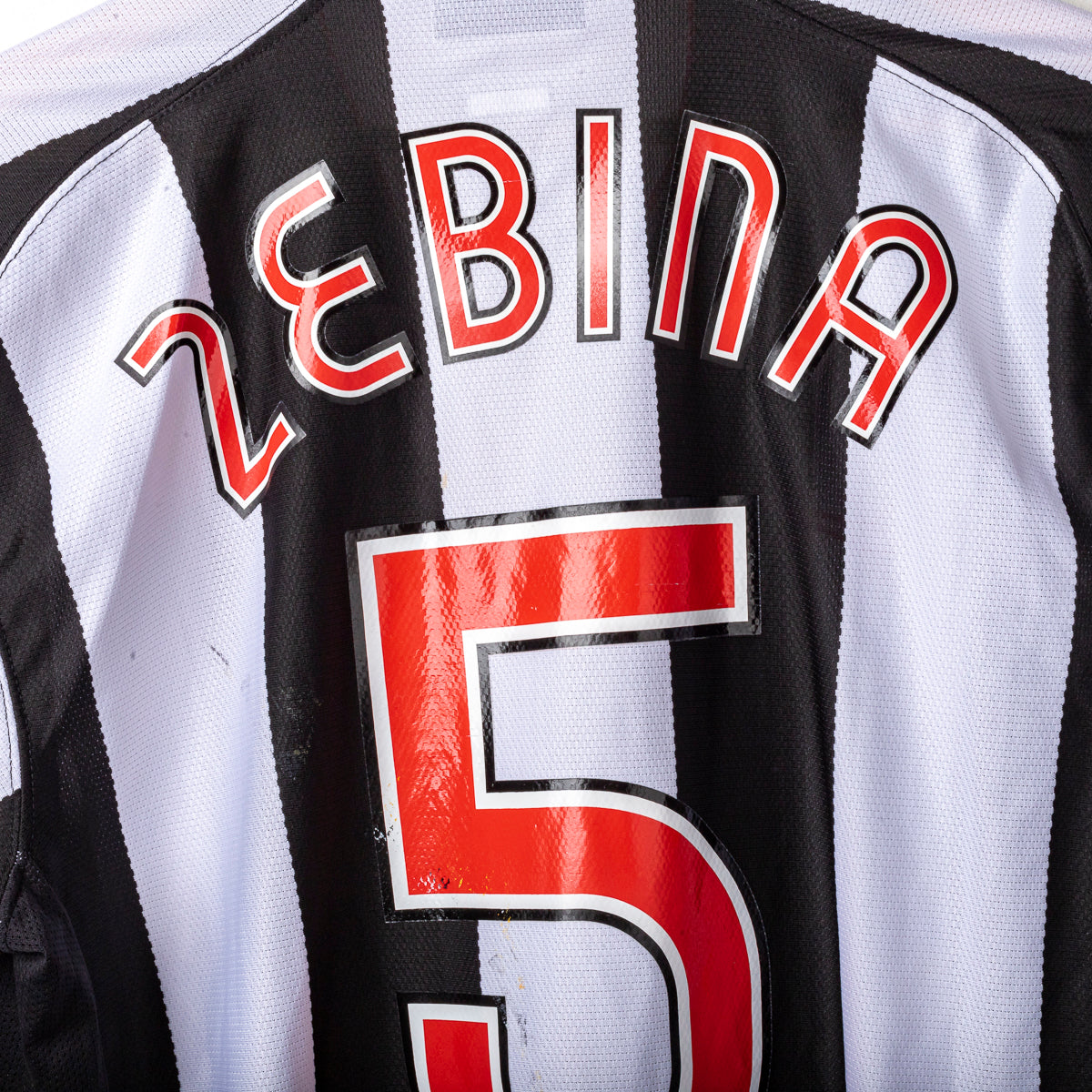 2007/2008 juventus nike zebina 5 home jersey