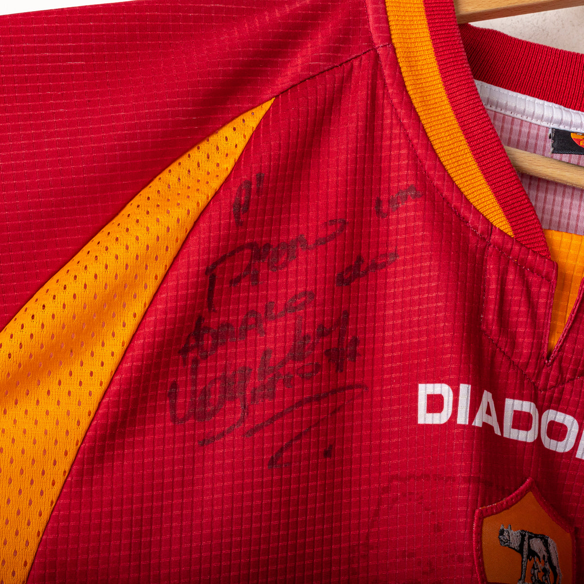 Maglia home Roma Diadora Vagner 13 1997/1998