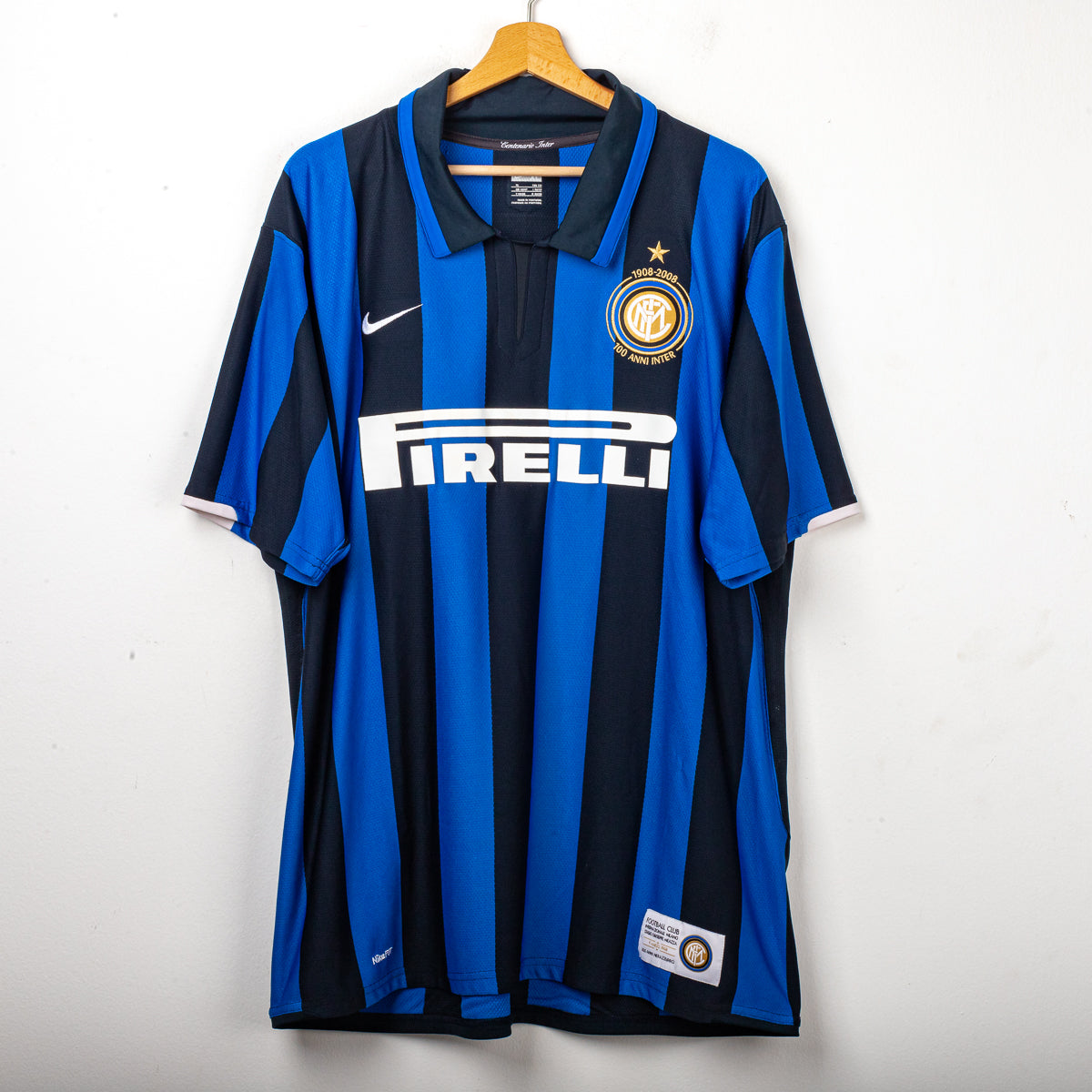 Maglia Home Inter Nike Adriano 10 Centenario 2007/2008 XL