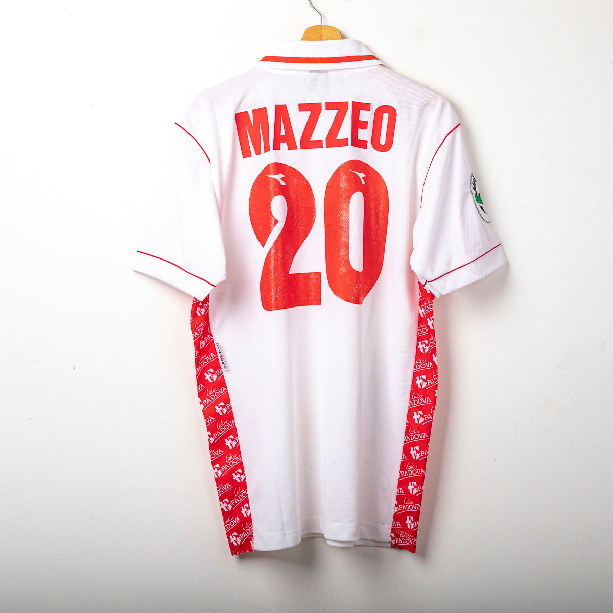1997/1998 padova home jersey diadora mazzeo 20
