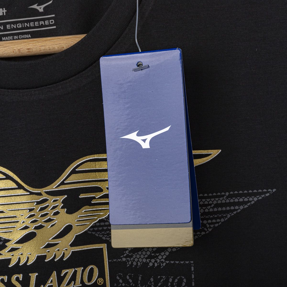 T-shirt Lazio Mizuno X Anniversario nera oro