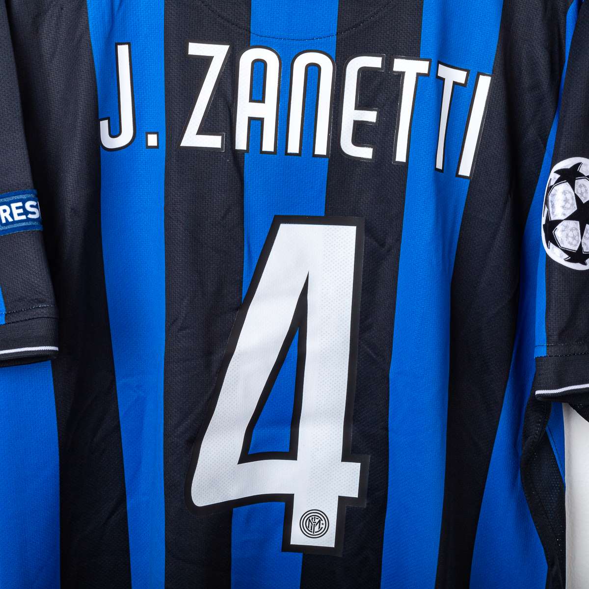Inter Milan Nike Zanetti 4 UEFA 2009/2010 Home Shirt
