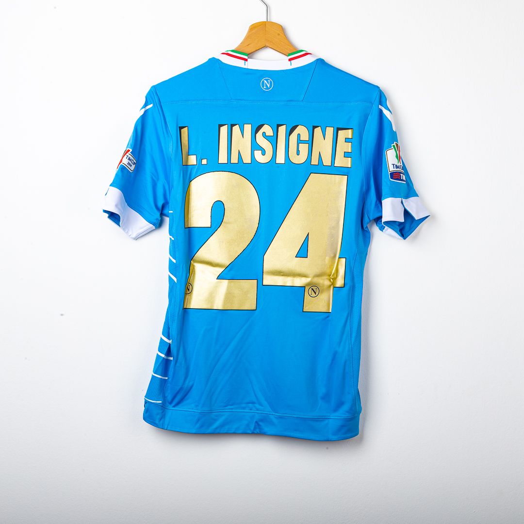 Maglia Home Napoli Finale Tim Cup Insigne 24 N°1745/1926 2013/2014