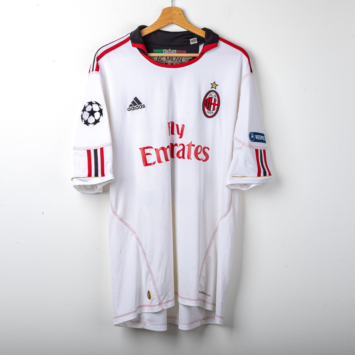 Maglia Milan Away Adidas Uefa Ronaldinho 80 2010/2011