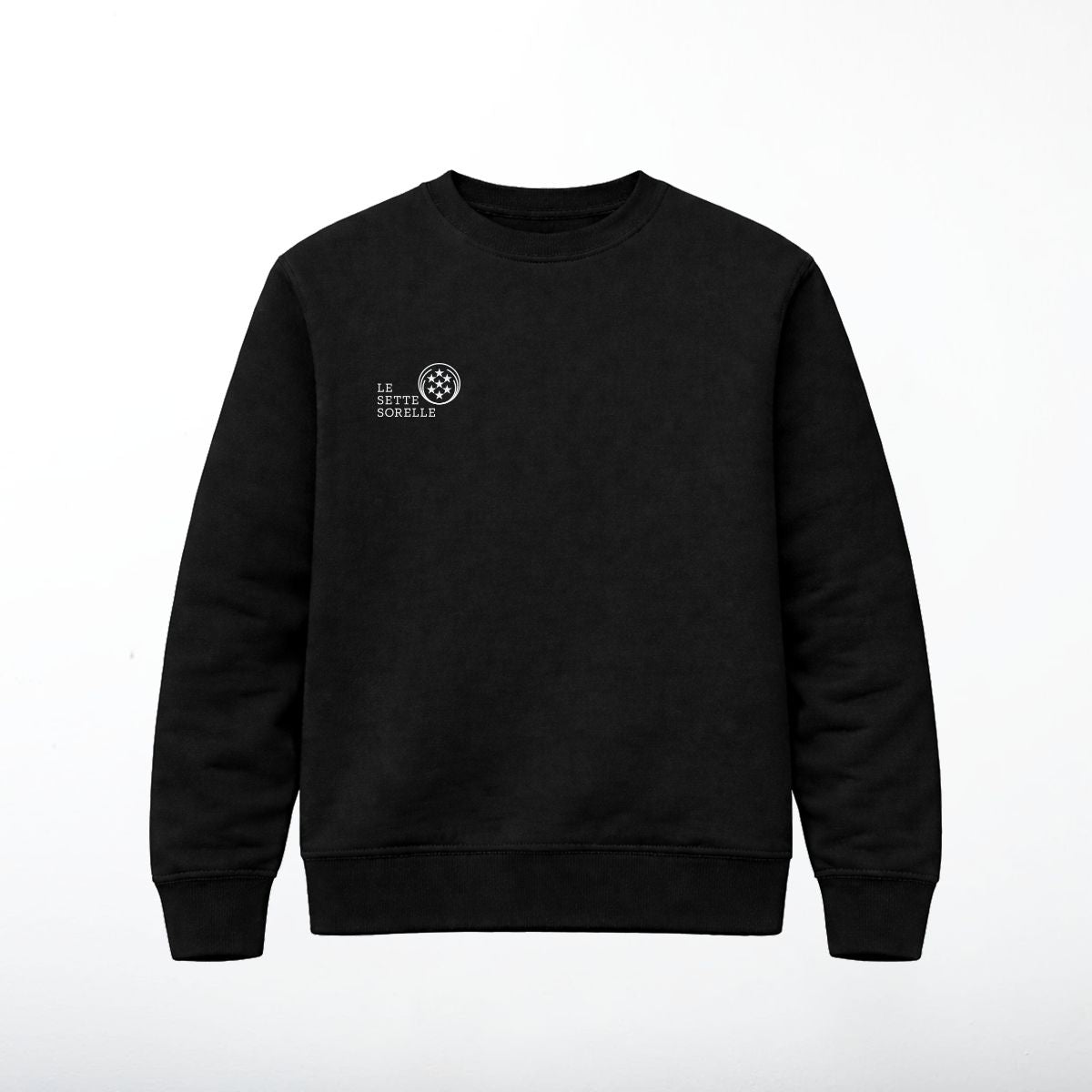 Felpa girocollo Nera Le Sette Sorelle