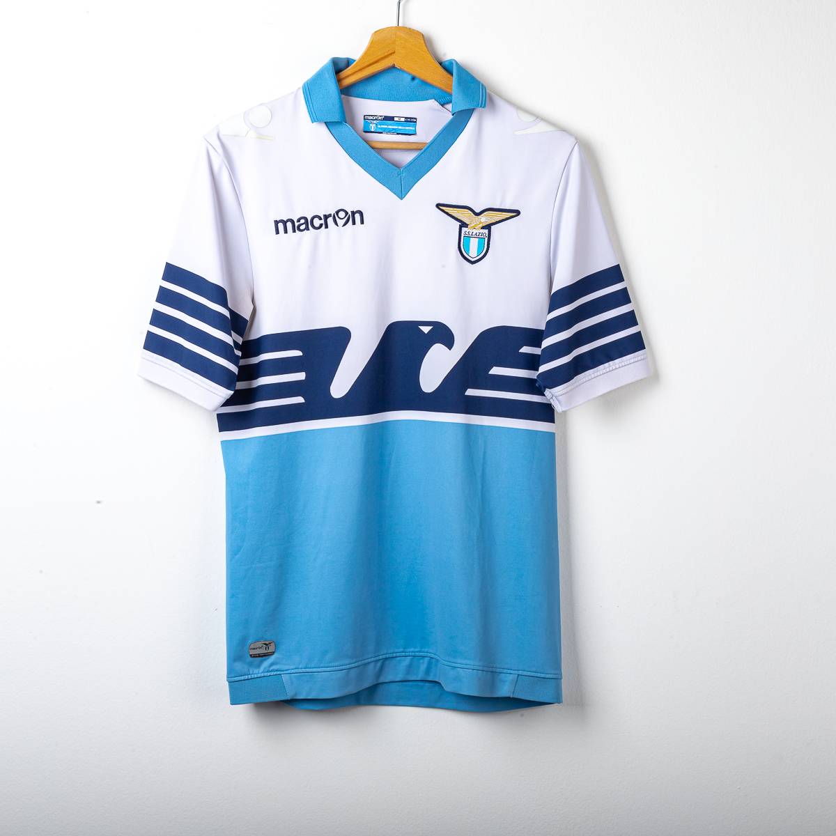 Lazio Home Macron Shirt Size M 2014/2015