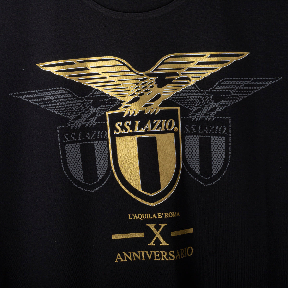 T-shirt Lazio Mizuno X Anniversario nera oro