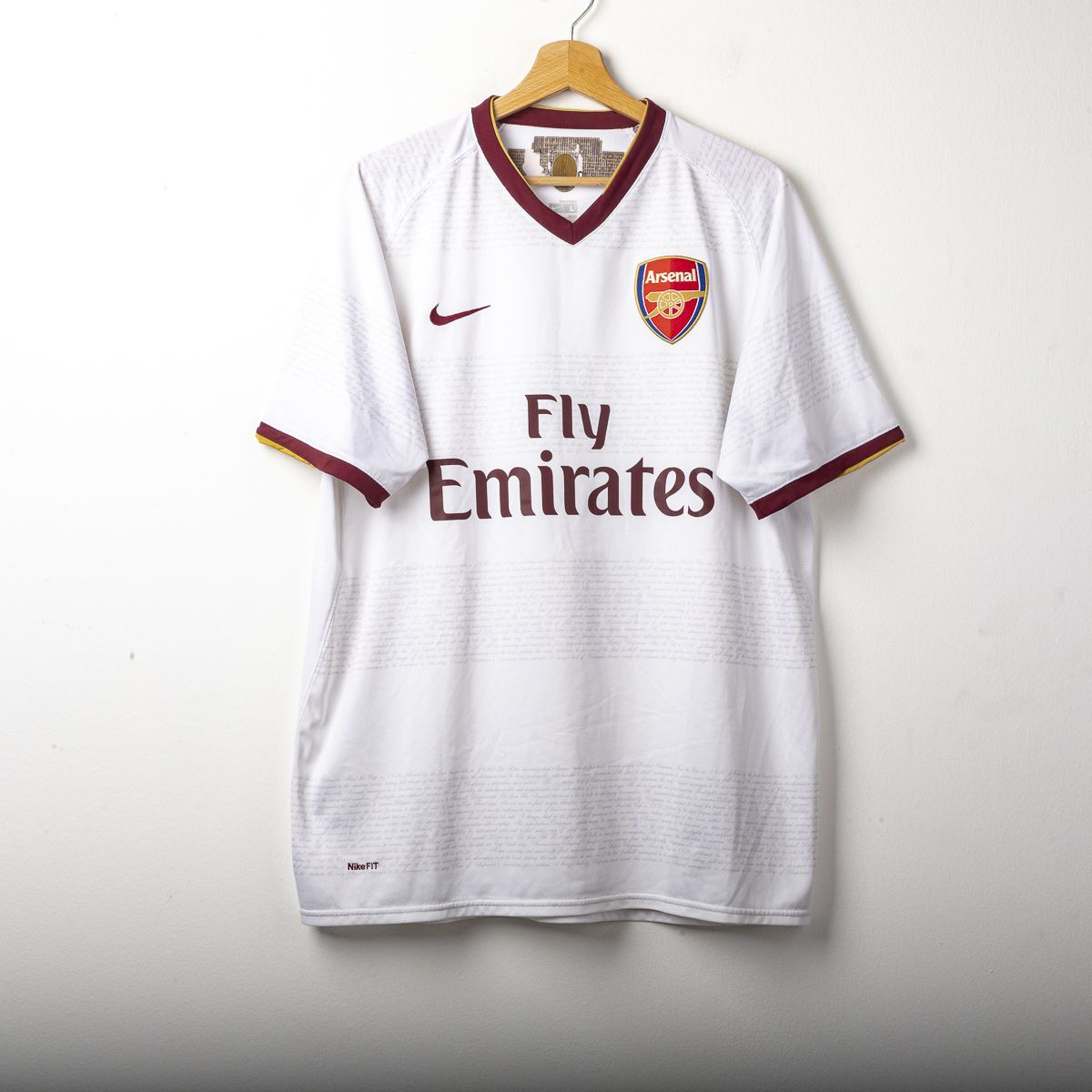 maglia away arsenal nike fabregas 4 2007/2008 72x57