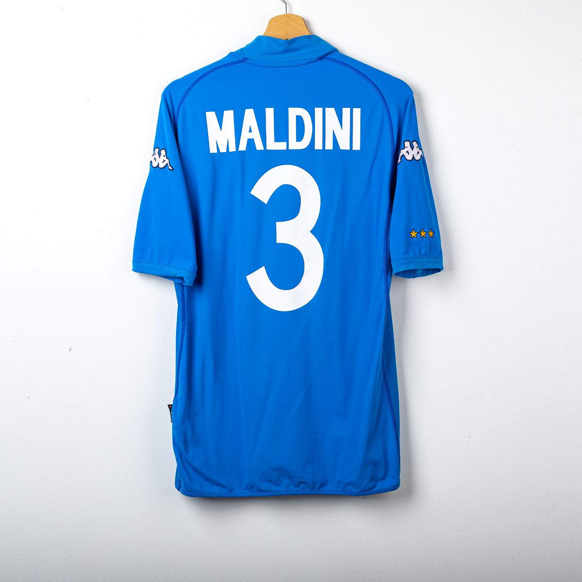 Maglia Azzurra Home Italia Kappa Maldini 3 2002