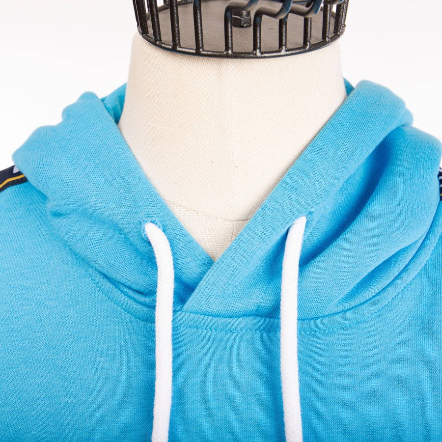 Felpa con cappuccio D10S azzurra ssc napoli 2022/2023 by EA7 - Home (10)