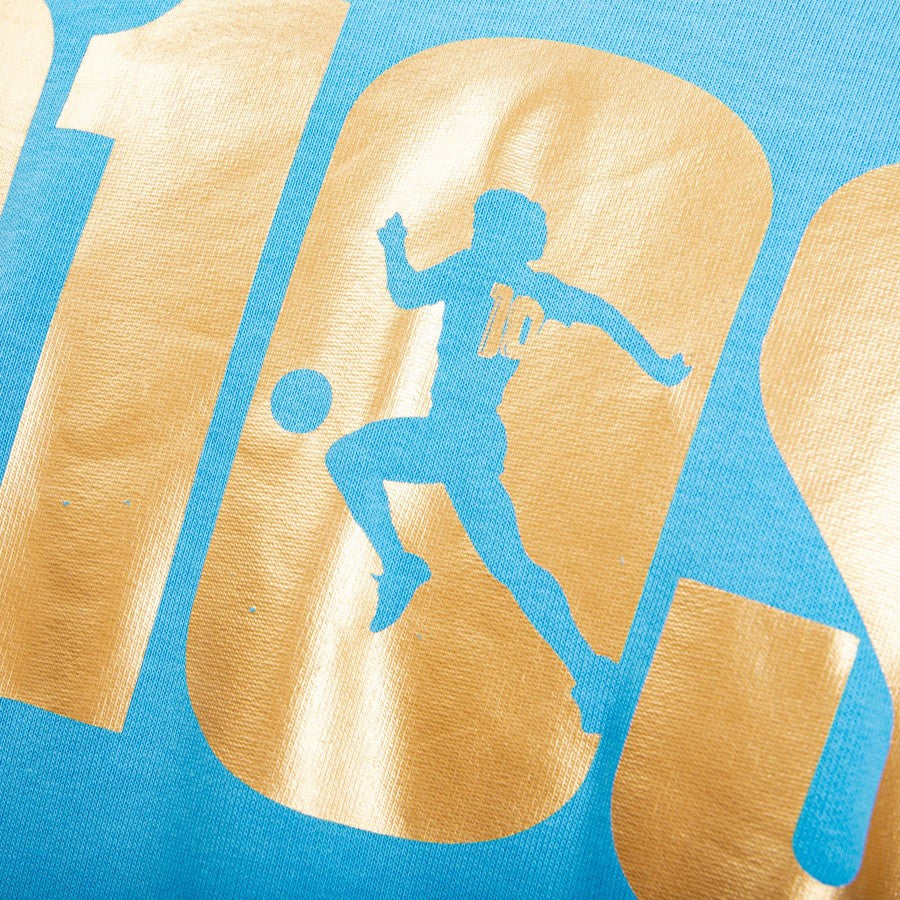 Felpa con cappuccio D10S azzurra ssc napoli 2022/2023 by EA7 - Home (5)