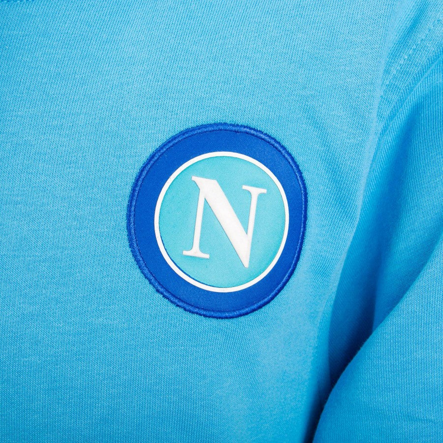 Felpa con cappuccio D10S azzurra ssc napoli 2022/2023 by EA7 - Home (7)