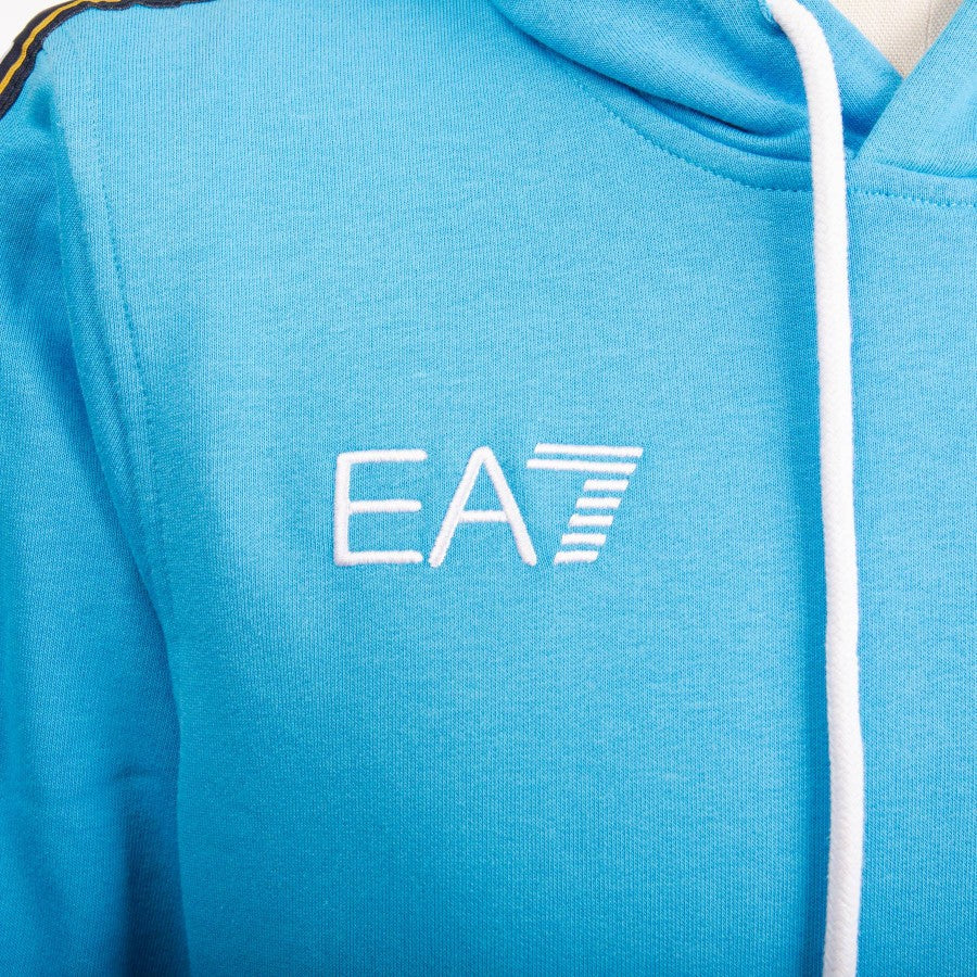 Felpa con cappuccio D10S azzurra ssc napoli 2022/2023 by EA7 - Home (9)