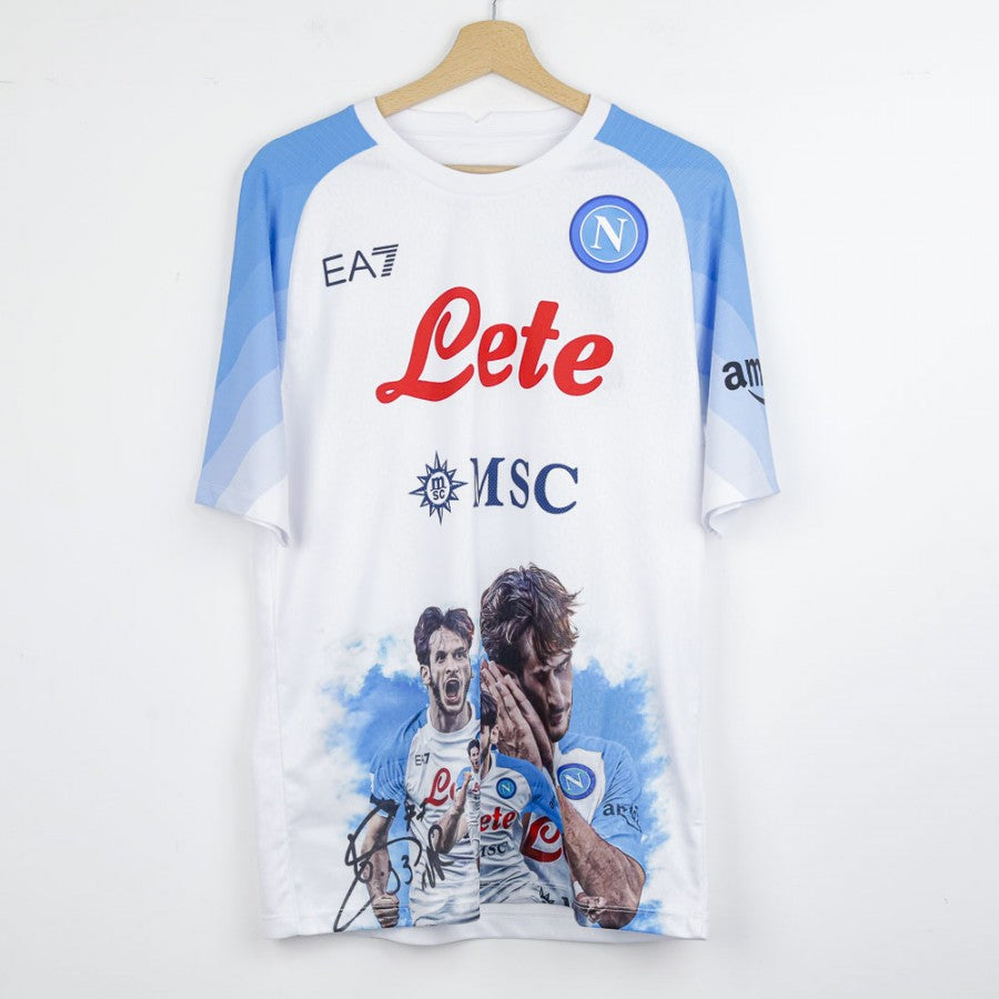Maglia Face Game Napoli Ea7 Kvaratskhelia 77 2022/2023 by EA7 - Home (2)