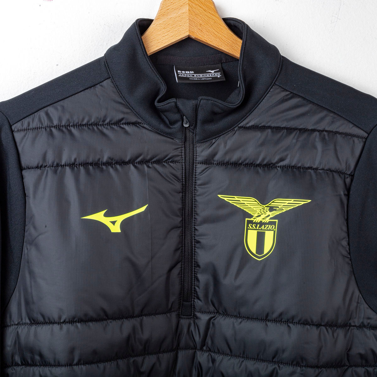 Felpa 1/2 Zip Nera Fluo Lazio Mizuno 2025/2026