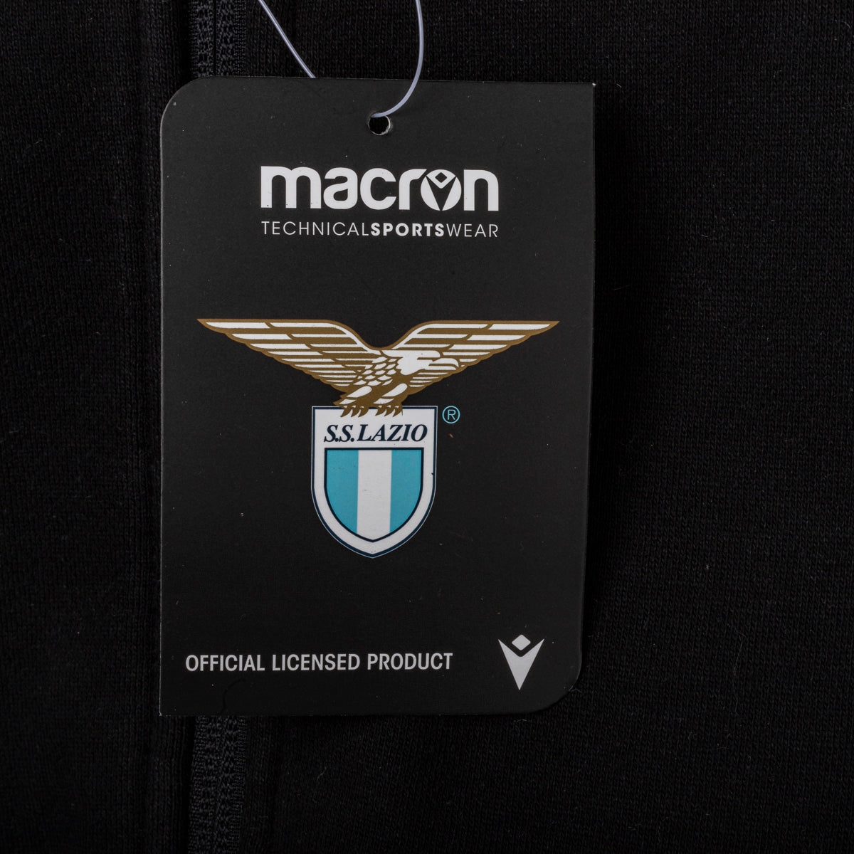 Felpa bambino Lazio nera zip frontale 2019/2020