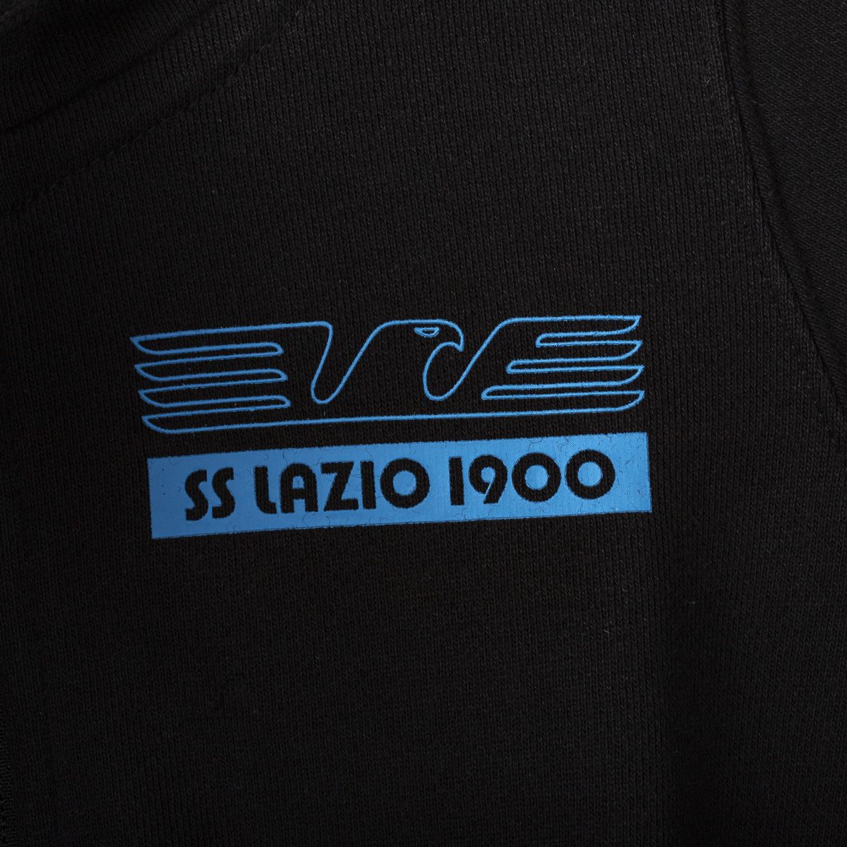Felpa bambino Lazio nera full zip con cappuccio 2019/2020
