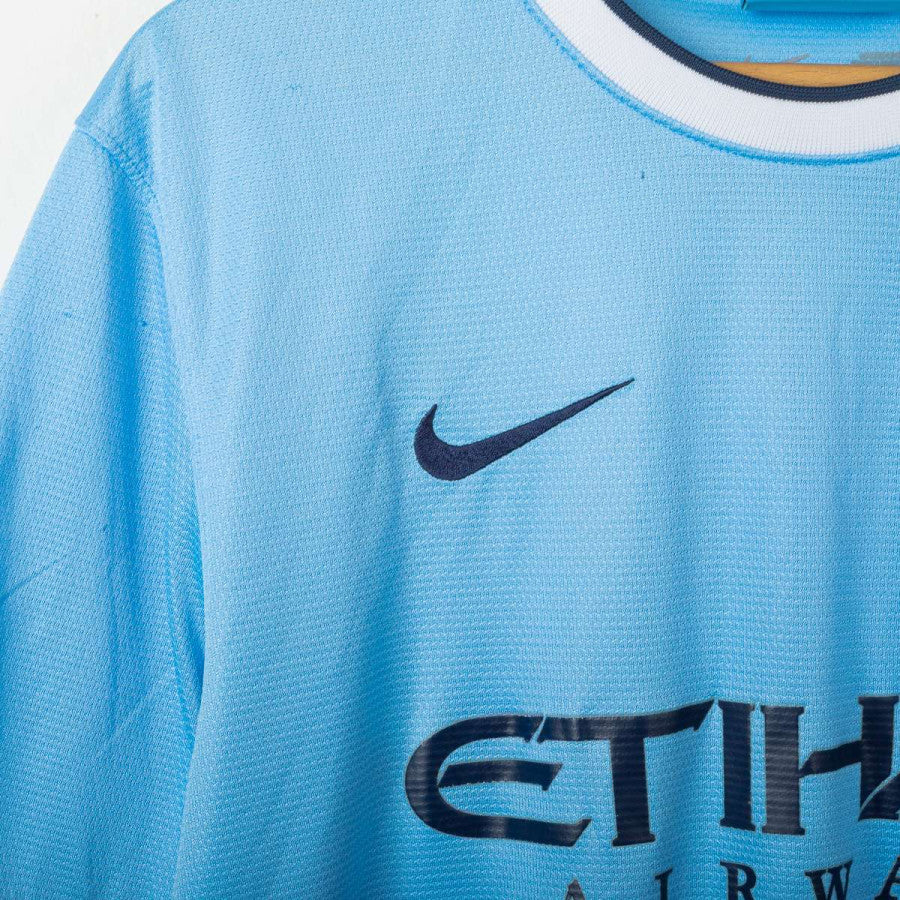 Maglia Home Manchester City Umbro Kun Aguero 16 2013/2014 by NIKE - Home (10)