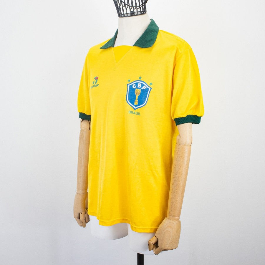 MAGLIA HOME BRASILE TOPPER MONDIALI ITALIA 90 by TOPPER - Altre Leghe (3)