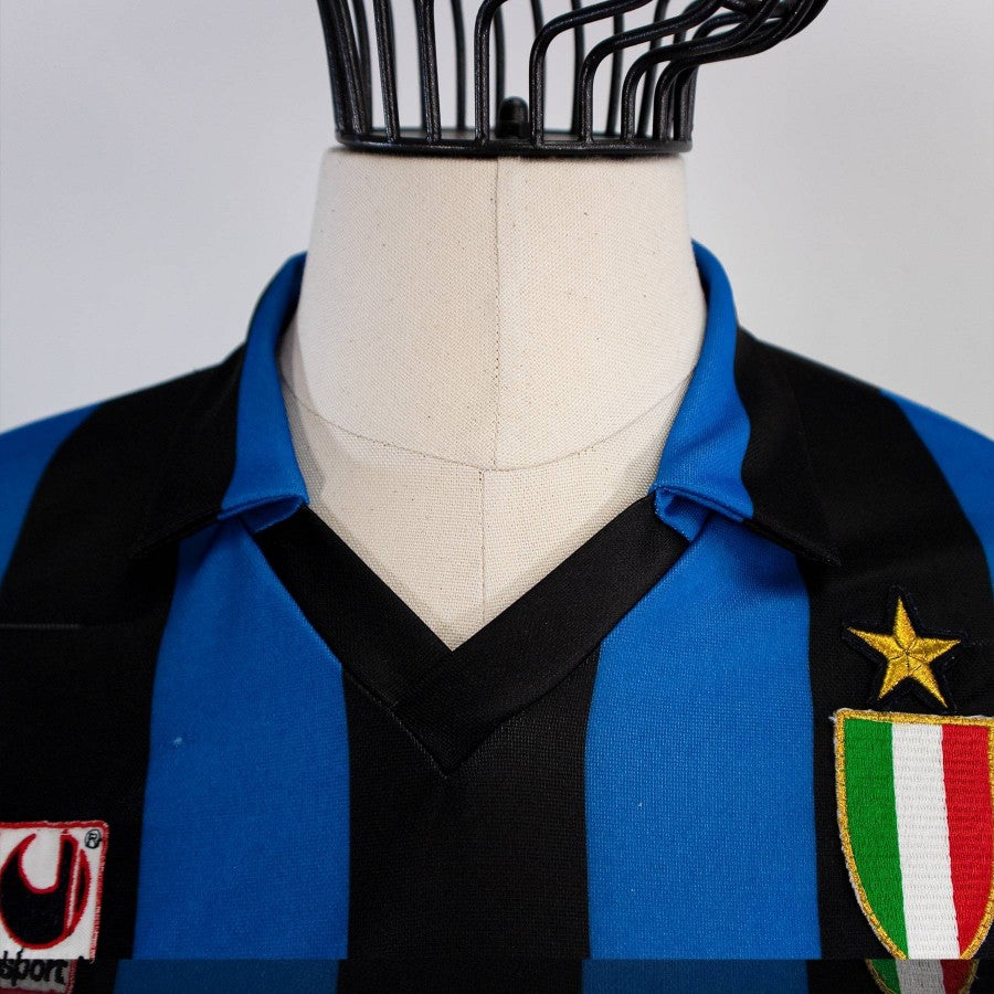 MAGLIA HOME FC INTER ML UHLSPORT 1989/1990 MISURA IN FLOCK PATCH ITALIA by UHLSPORT - Le 7 sorelle (6)