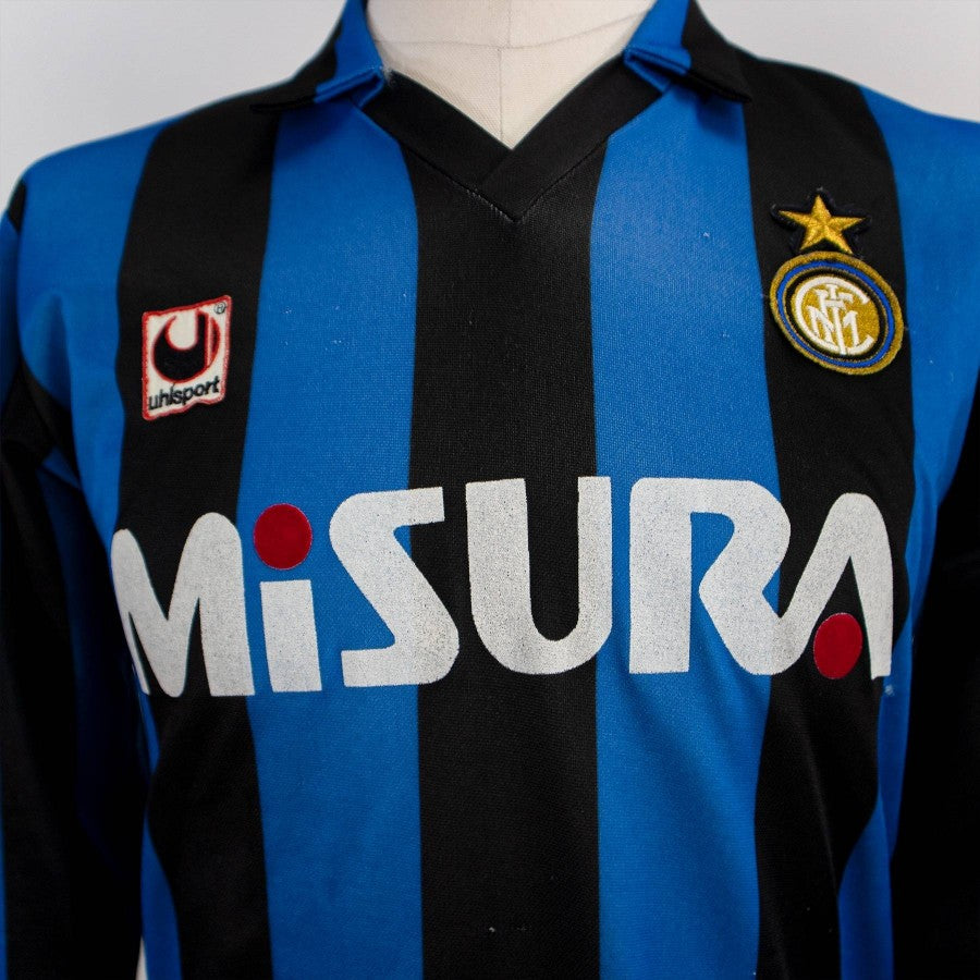 MAGLIA HOME FC INTER ML UHLSPORT 1990/1991 MISURA LOGO INTER by UHLSPORT - Le 7 sorelle (3)