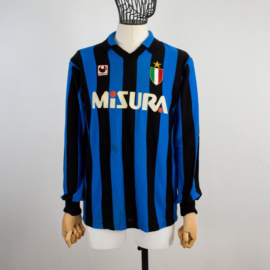 Maillot Inter Milan Uhlsport Saison 1989/90 - Taille XL, Occasion Bon état - Vintage Football