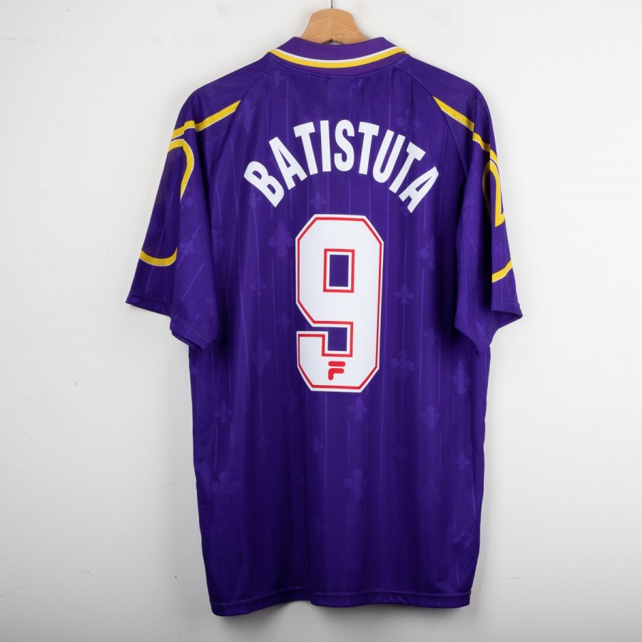 【正規97-98FILA Fiorentina L/S BATISTUTA#9】 Fiorentina Fila Home Shirt Batistuta 9 1997 1998
