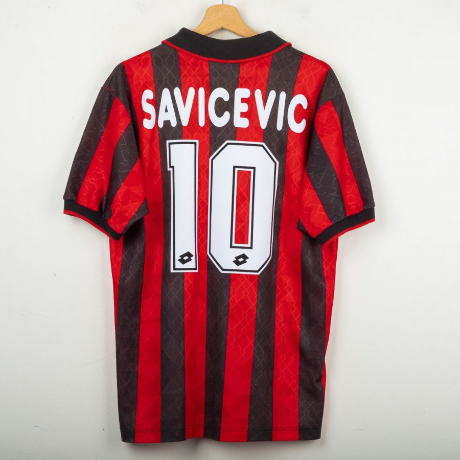 Lotto AC MILAN ゲームシャツ 1995-96 AC Milan Lotto Track Jacket - 5/10 - (L)