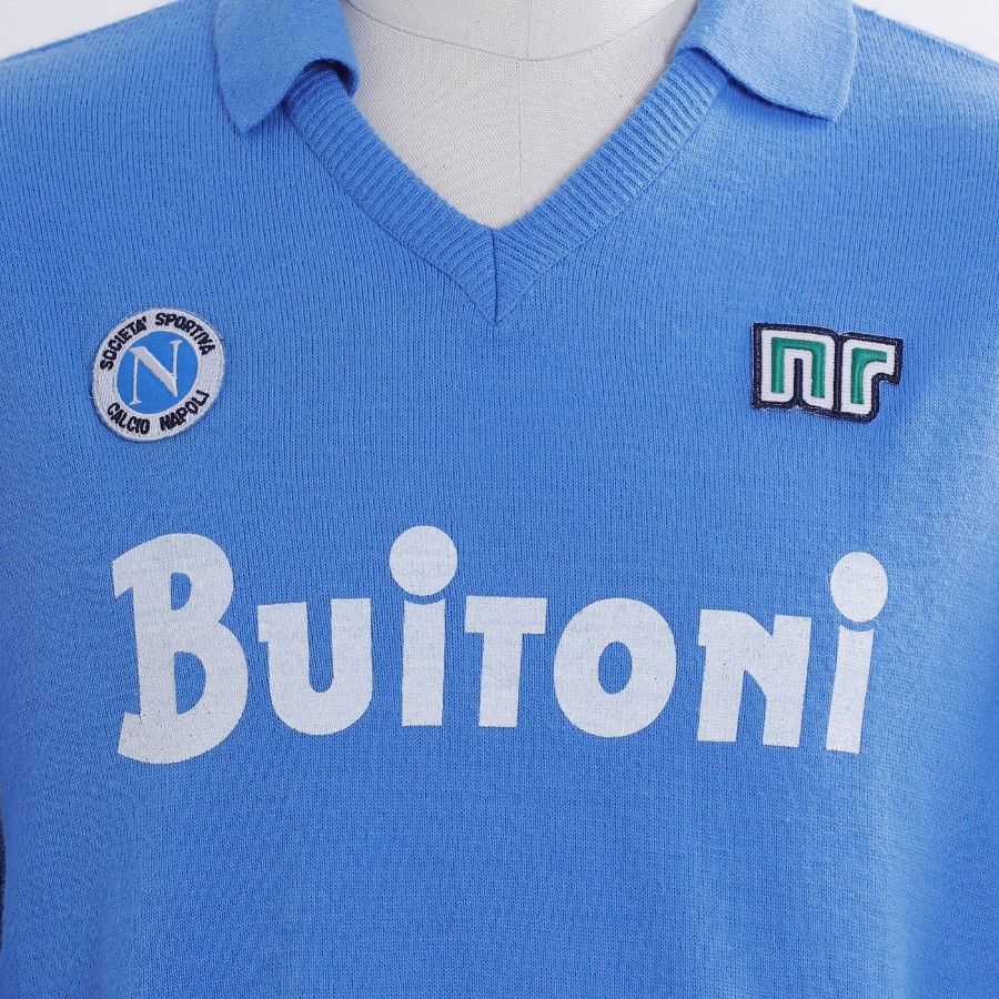 Ennerre Maglia Home Napoli Maradona Ennerre 1986/1987 Long Sleeve Jersey Trikot 