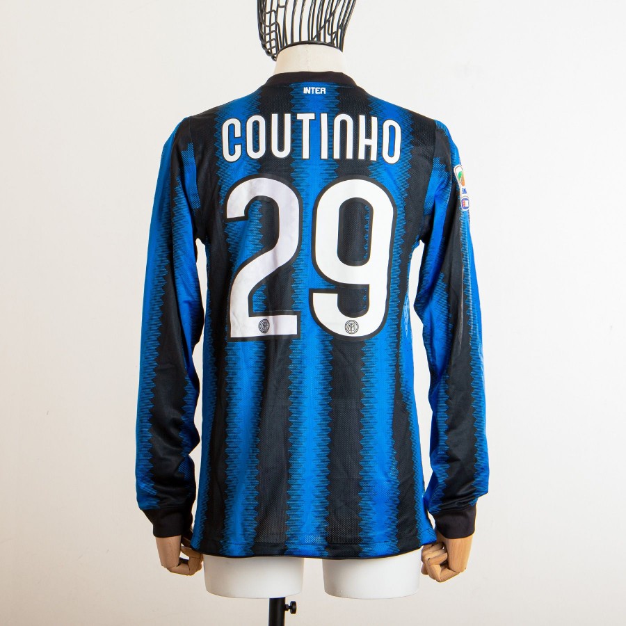 Inter Campione 2010 Philippe Coutinho Home Kit Miniatura Hobby Work 
