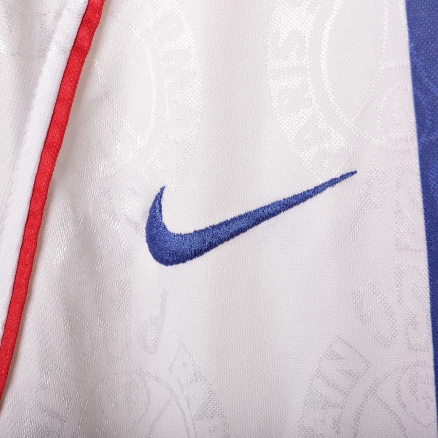 1996 1997 official white psg nike away jersey