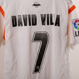 2007 2008 valencia home jersey david villa 7