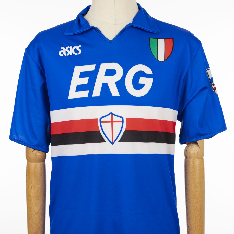 1991 1992 asics sampdoria home jersey