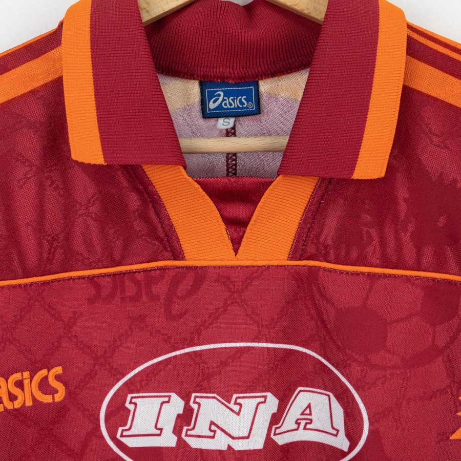 R21古着イタリア製1995-96 asics ASローマ背番号8スタットゥート イタリア製1995-96 asics ASローマ背番号8スタットゥート R21