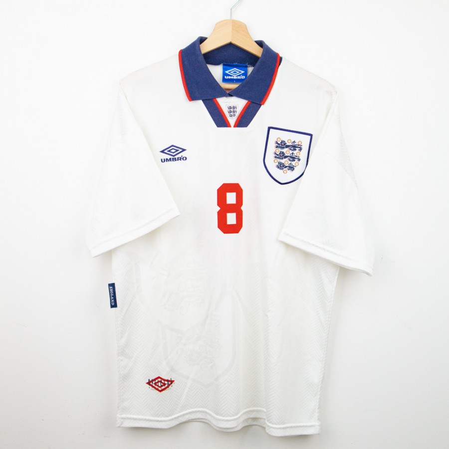 1994 1995 England Home Jersey Umbro Gascoigne 8