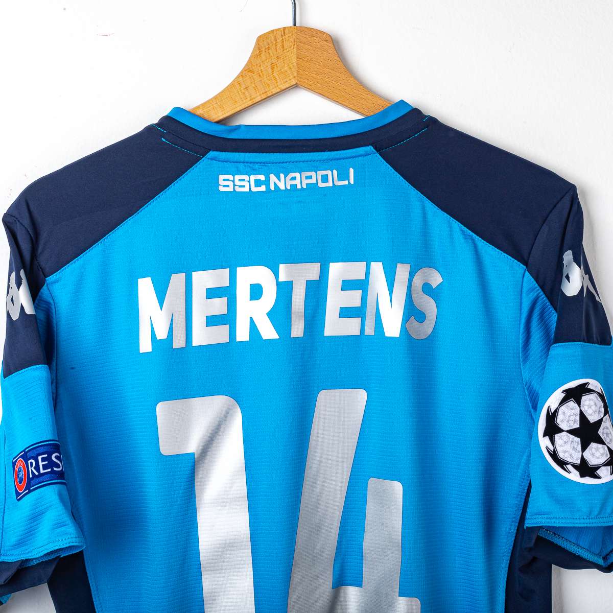 Maglia Home Napoli Kappa Mertens 14 Uefa 2018/2019