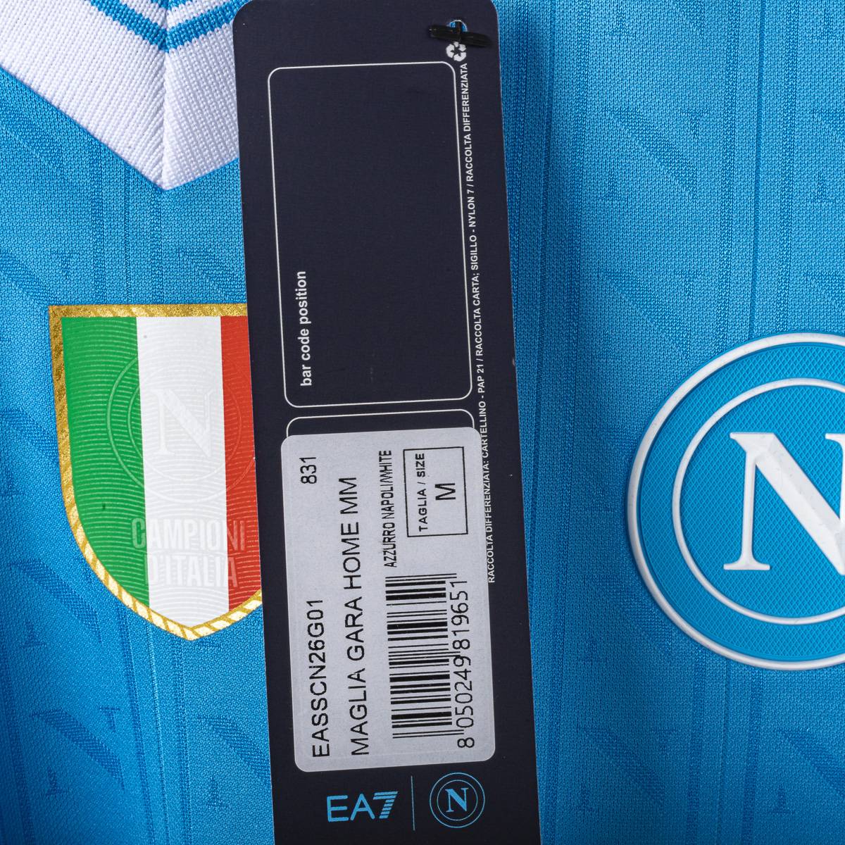 Maglia Napoli Home EA7 Neres 7 Finale Supercoppa 2025/2026