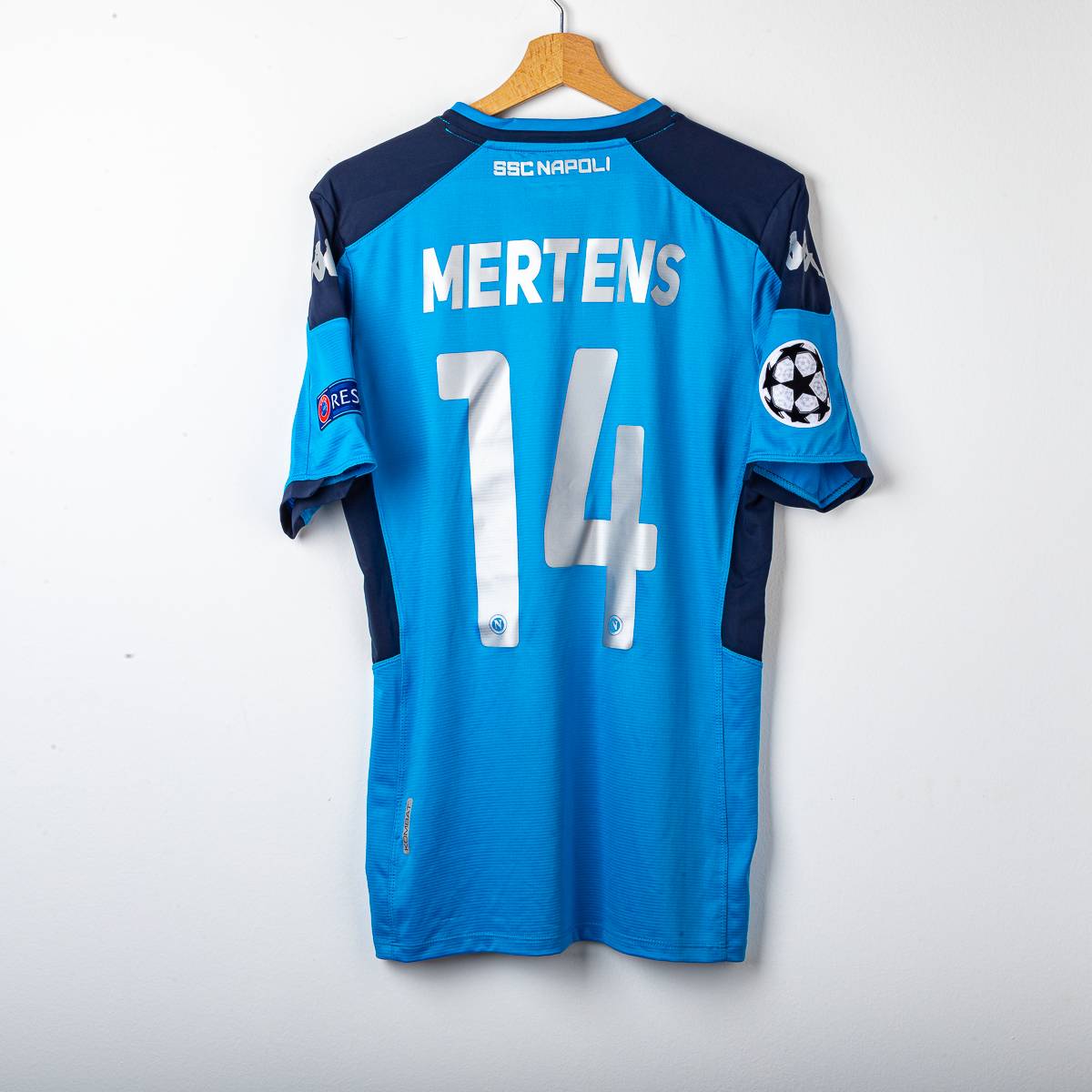 Maglia Home Napoli Kappa Mertens 14 Uefa 2018/2019