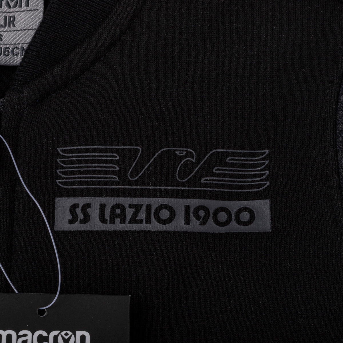 Felpa bambino Lazio nera zip frontale 2019/2020