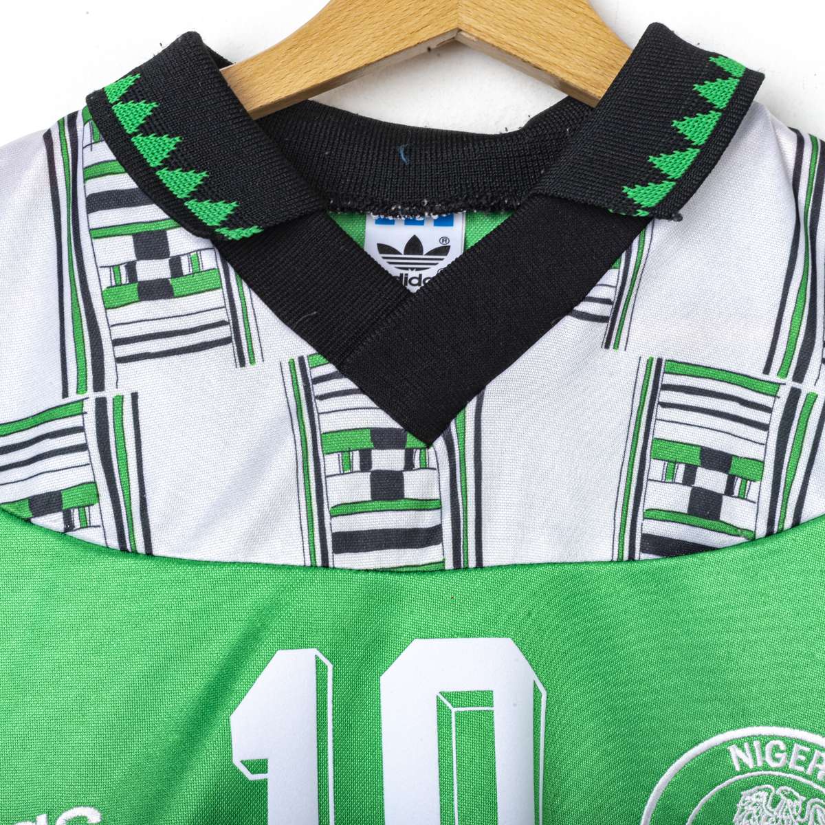 Nigeria Adidas Okocha 10 Home Shirt, 1994 World Cup USA